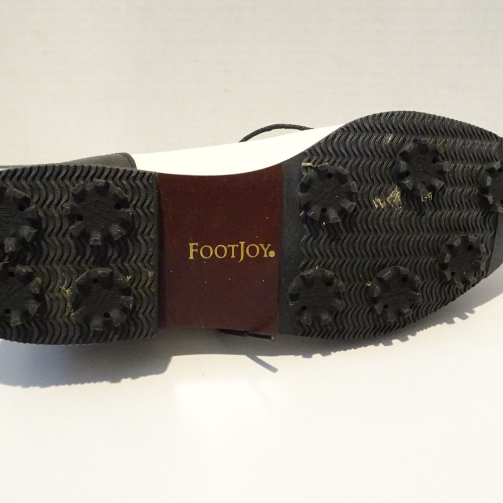 Footjoy Europa Collection White Black Cap Toe Gem